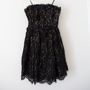 Roberto Rodriguez for Neiman Marcus Black lace mini dress Size: 6